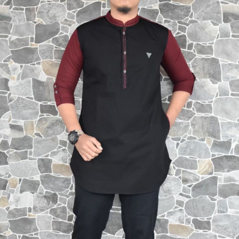 Koko kurta reglan 3/4 bahan TOYOBO original / kurta pria big size