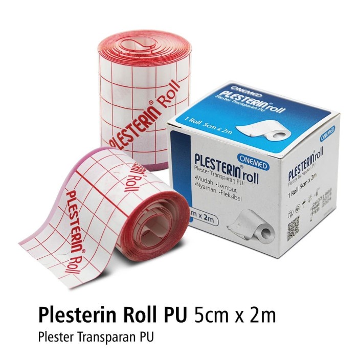 Plesterin Roll PU 5cm x 2m Plester Luka Onemed