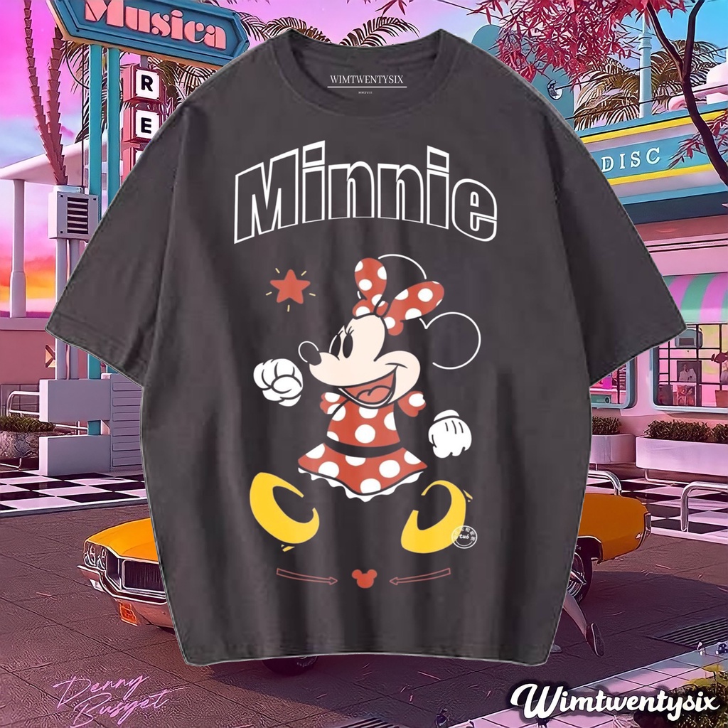 KAOS OVERSIZE | KAOS OVERSIZE DARK GREY | KAOS VINTAGE | T-SHIRT OVERSIZE | KAOS MINNIE MOUSE