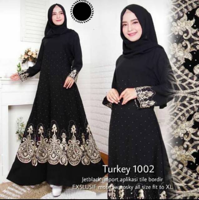 Abaya Bordir Premium Best Seller ( GESER KE KANAN UNTUK LIAT MODEL2 NYA )