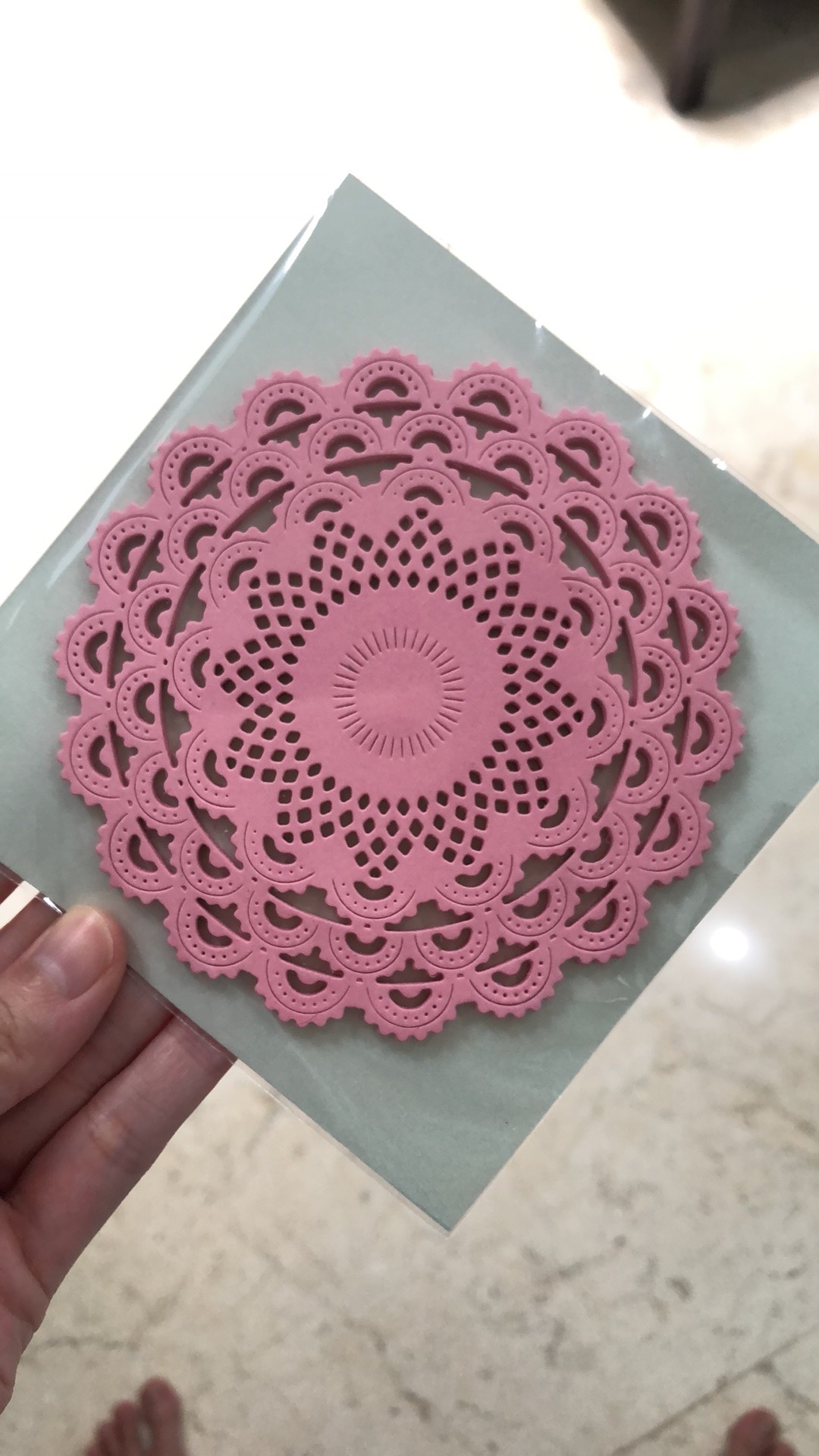 Layered Lace Doily Paper - Bahan Scrapbook Scrapframe Mahar - Kertas Doilies Roti Warna