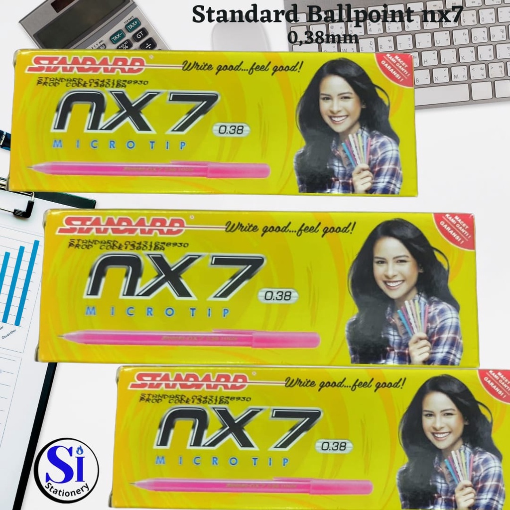 

Pulpen Standard NX7 0.38mm Asli/Standard Pen NX7 0.38 Original Per Lusin