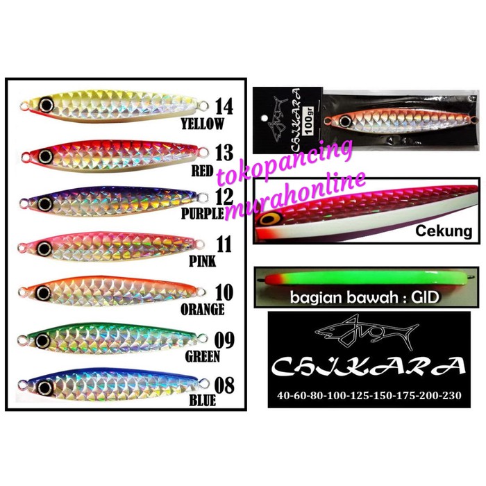 METAL JIG CHIKARA 200 GRAM Murah