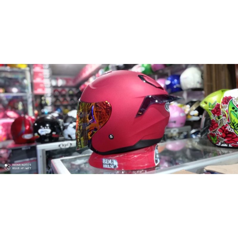 Helm kyt kyoto r red dof paket ganteng 100% original sni-dot-2