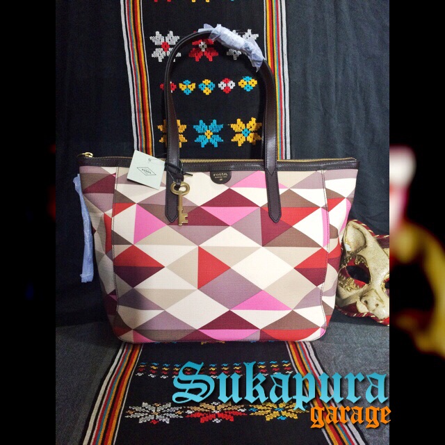 FOSSIL SYDNEY SHOPPER-RED MULTI