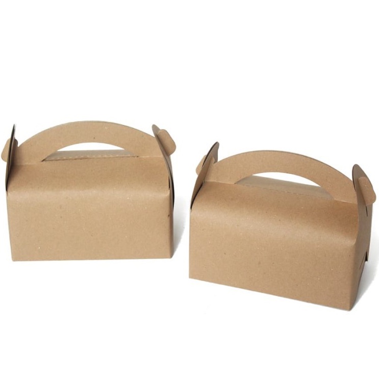 

(10 pcs ) Gable Box Dus Jinjing Packaging Hampers Box Handle Kemasan Souvenir Kardus Tenteng Ukuran 16x9x8 cm