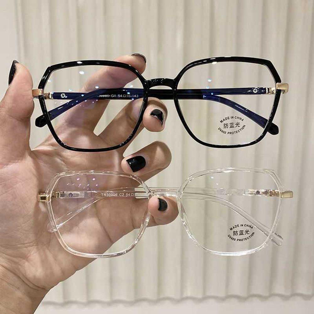 [Elegan] Anti-cahaya Biru Kacamata Mode Oversized Frame Blocking Glasses Komputer Gaming Vision Care Reading Eyewear