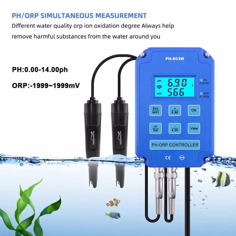 PH-803W Wifi Connection pH/ORP Redox Meter 2in1 Controller Monitor