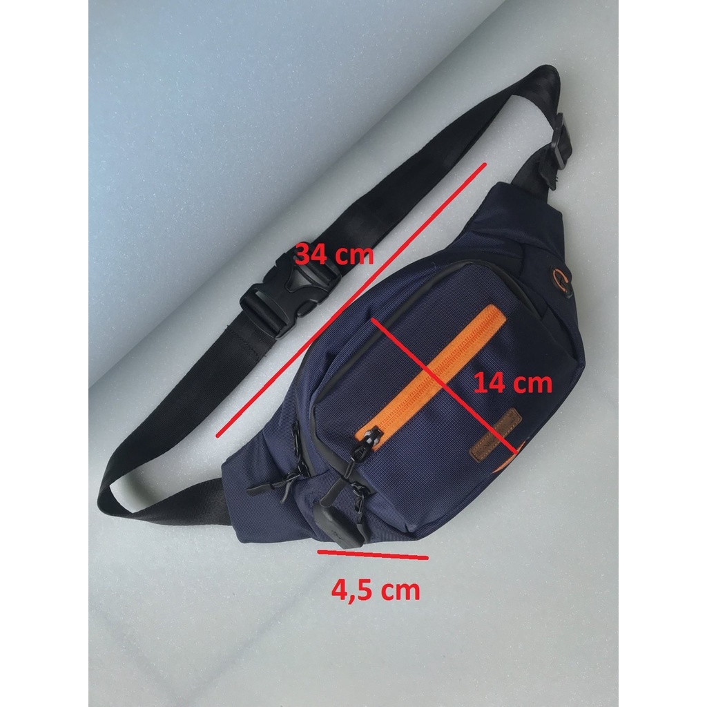 Kakayo/Tas Selempang Pria/Waist Bag Premium/Tas Pria Waterproof dengan bahan cordura bisa simpan dompet,powerbank, pakai resleting waterproff merek YKK. barang sesuai photo (jika tidak real uang di jamin kembali 100%)