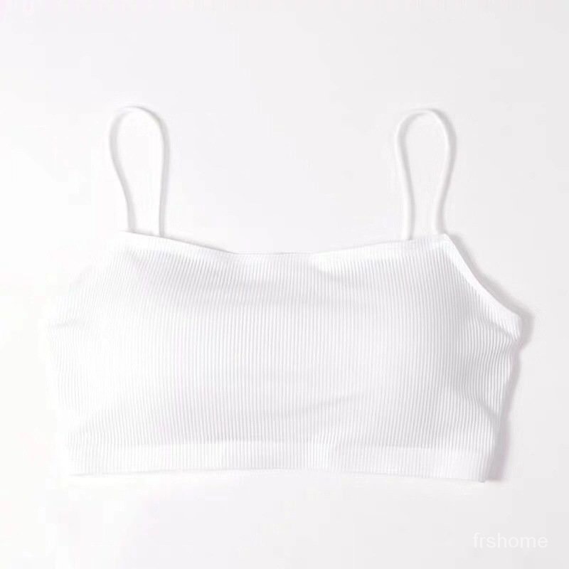 Kecantikan Wanita Bungkus Belakang Tali Dada Dada Pad Tipis Tali Bahu Tabung Atas Olahraga Anti Sila