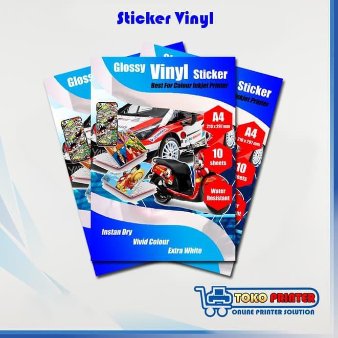 

Sticker Vinyl Inkjet A4 Transparan - Tembus pandang - Bening (KODE 02)