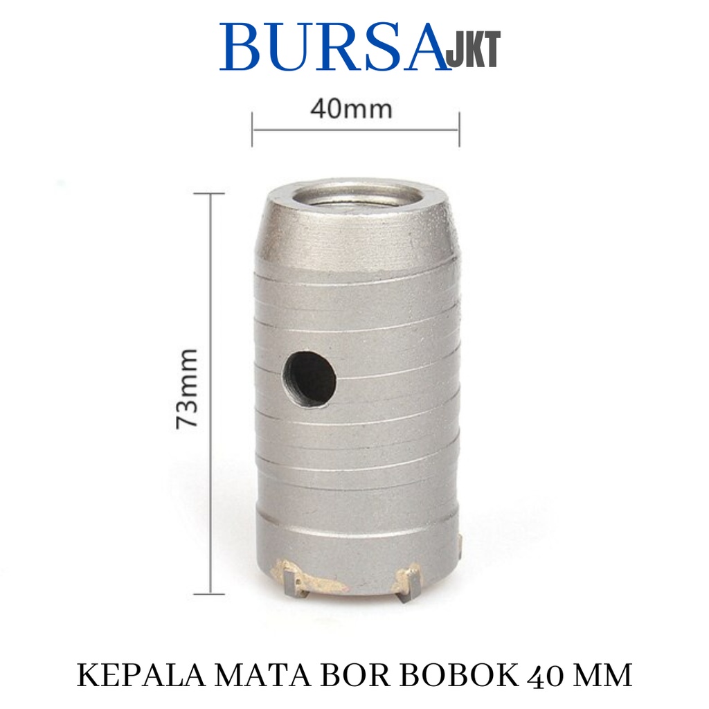 MATA BOR SET LUBANG HOLESAW 30 - 80 MM + KONEKTOR HOLLOW CORE SDS PLUS 110 MM