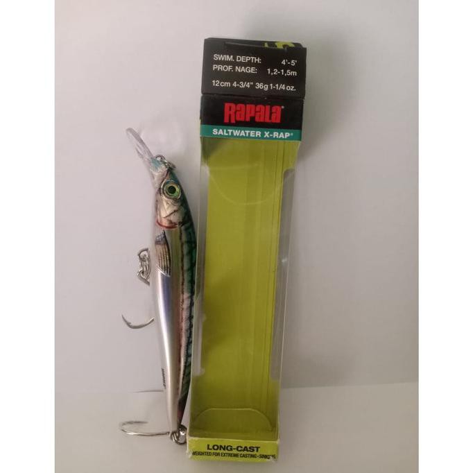 Umpan Minnow Lure Rapala Saltwater X-Rap 12cm Long Cast