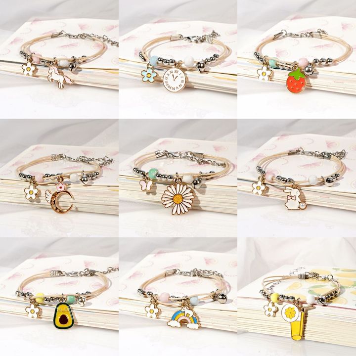 Gelang couple Daisy etnik bead Tali persahabatan Braided Bracelet/Friendship Adjustable Fashion Aksesoris