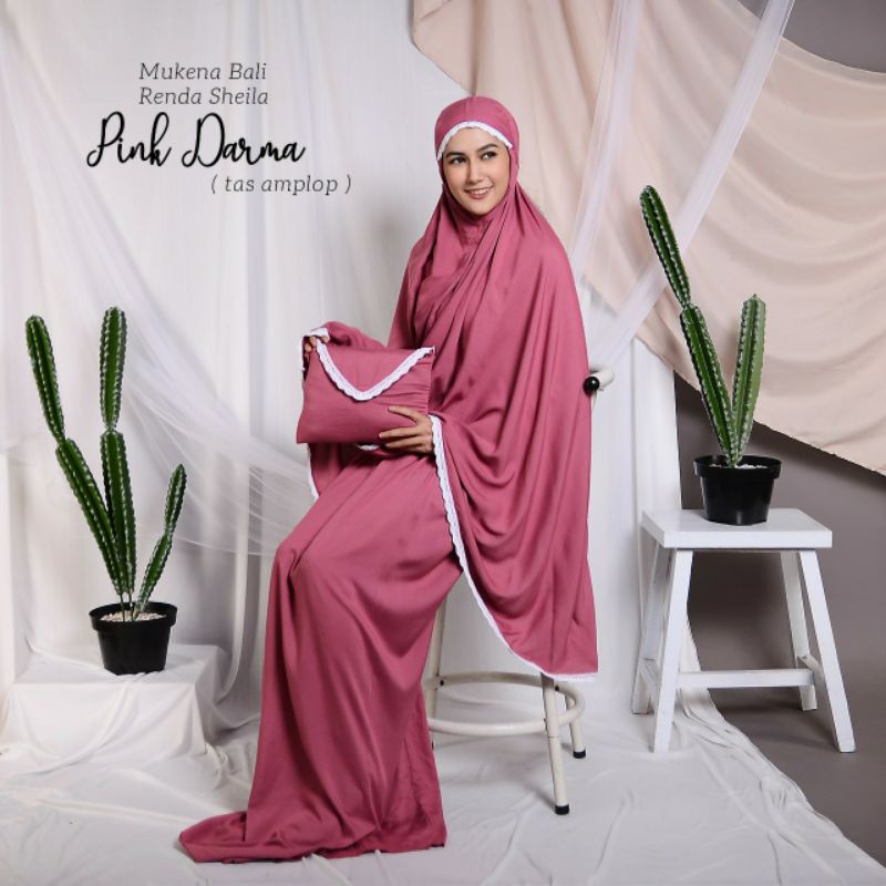 MUKENA DEWASA POLOS BALI RENDA NEW SHEILA AMPLOP  | PUSAT GROSIR DAN ECER COD SHARLA AIRA MURAH