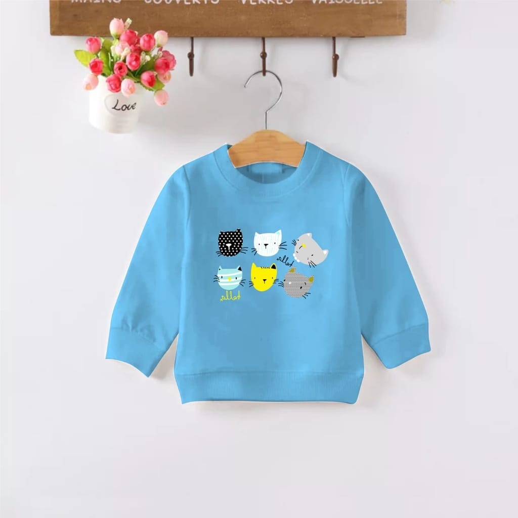 ZAHRA Pakaian Anak Perempuan CAT Sweater Fleece Anak Perempuan Umur  1 - 5 Tahun