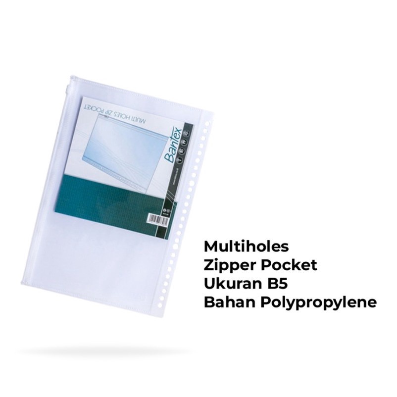 Bantex Zipper Pocket Binder A5 B5 - Ziplock Pocket Bantex A5 - Ziplock Pocket Bantex B5