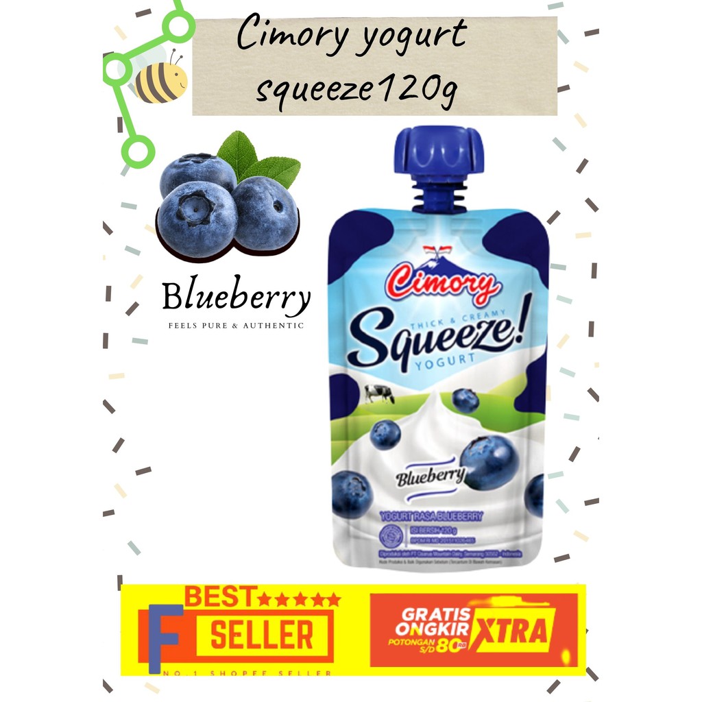 

Susu Cimori/ Susu Yogurt /Susu Cimory/ Squeeze Yogurt Blueberry 120 Gram Cimori Squese -6PCS