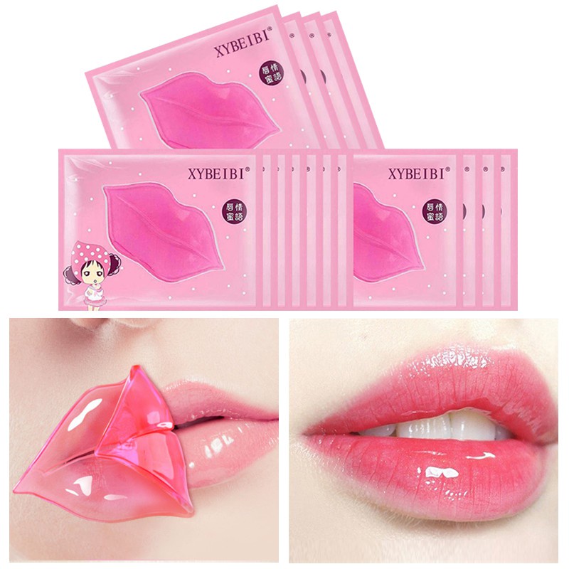 Masker Bibir Collagen / Pelembab Bibir Mulut Kering Pecah Lip Mask Moisturizing Moist Halus Lembut Pink