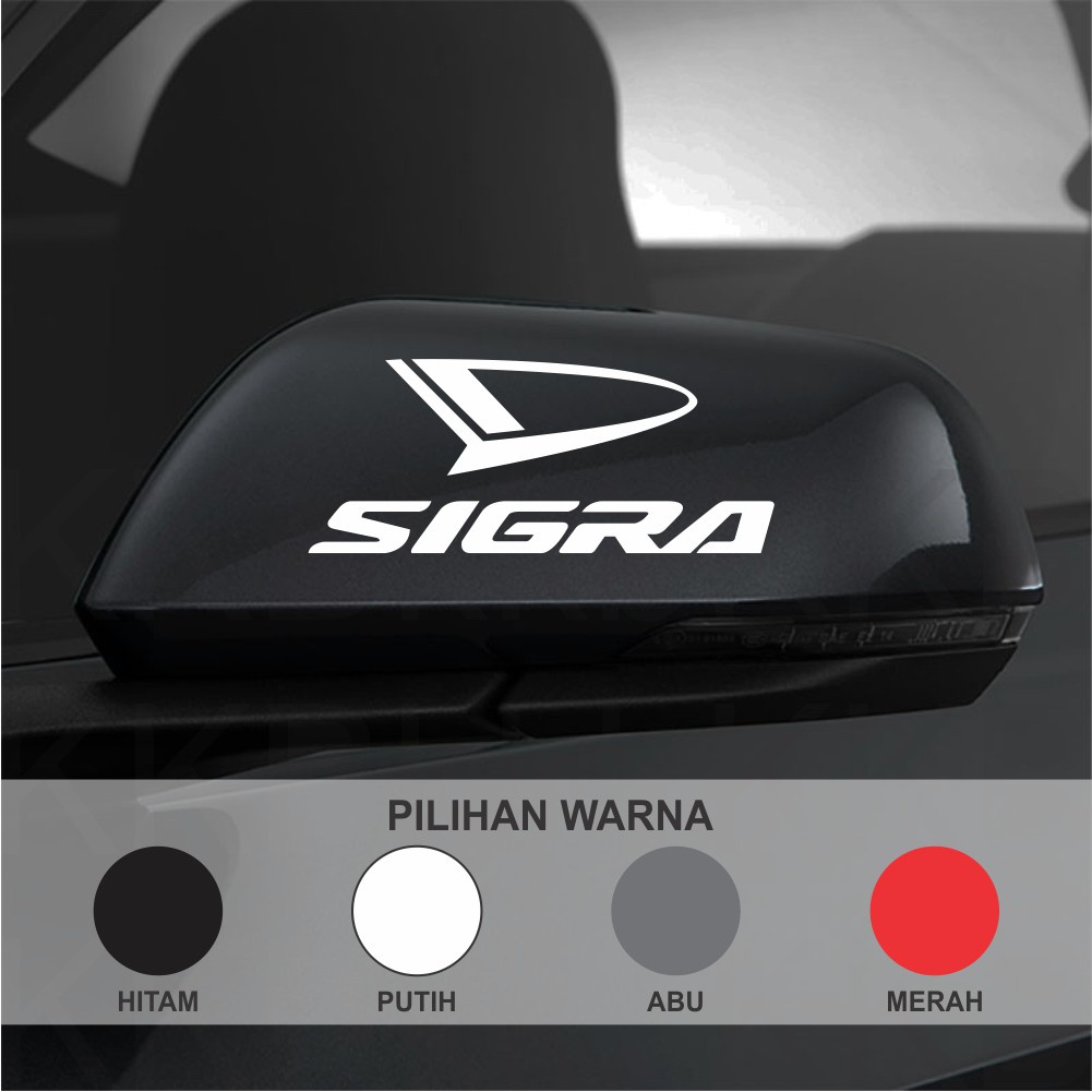 2 pcs Stiker Spion Mobil Daihatsu Sigra Stiker Cutting Sticker Mobil spion sigra