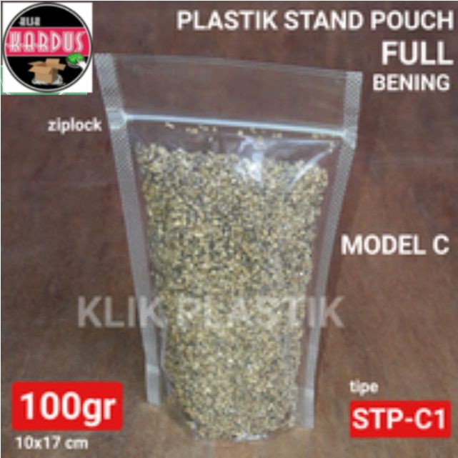 PLASTIK GULA 100GRAM/STANDING POUCH/KEMASAN SNACK/PLASTIK KLIP