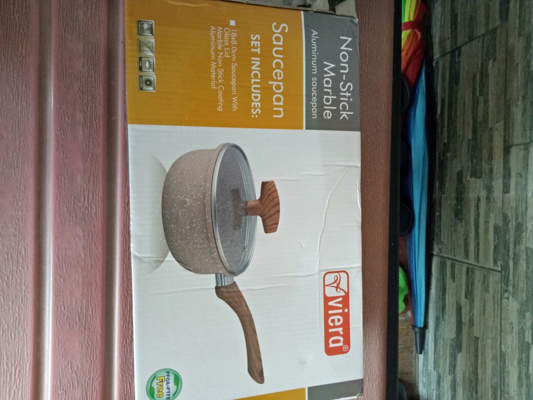 Panci Ceramic Marble Saucepan 18cm Vr