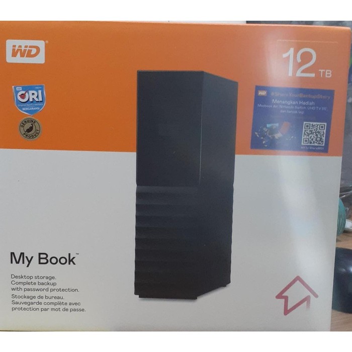 WD My Book 12TB Mybook HDD Hardisk Harddisk External Eksternal 3.5&quot;