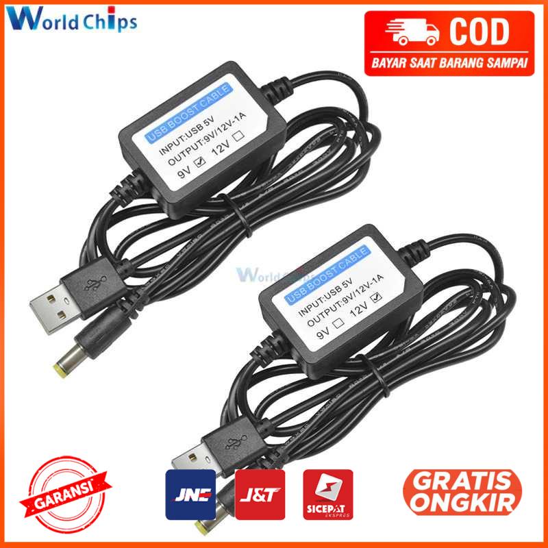 Kabel USB Power Boost Step Up 5V to 12V 1A 2.1x5.5mm TQ5