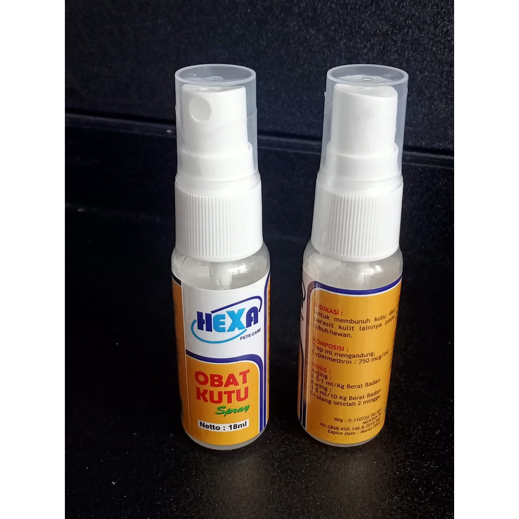 Hexa Obat Kutu Spray 18ml - Untuk Kucing &amp; Anjing