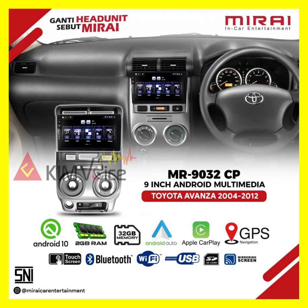 Head unit Android MIRAI OEM Avanza Xenia lama 2006-2011