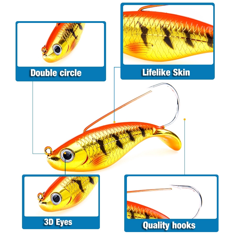 8.5cm/21.2g Umpan Mancing Umpan Pancing Umpan Pancing Buatan Alat Pancing Murah Heavy Sinking Minnow Alat Pancing CrankBait CrankSet relix nusantara Minnow Lure Umpan Ikan