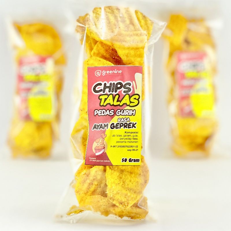 

Ainikoe Chips Talas Keripik Talas Rasa Ayam Geprek Enak Gurih Renyah 25G