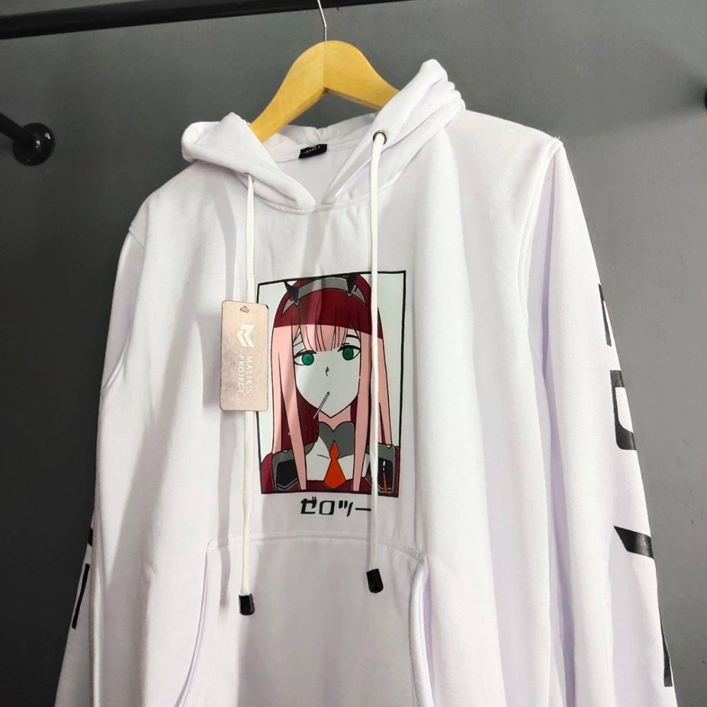 (BISA COD) Sweater Hoodie Zero Two Darling In The Franxx / Jaket Sweater Pria Terbaru 2021 Murah