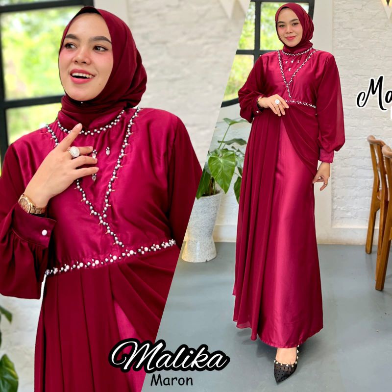 MALIKA Gamis Pesta Gamis Kondangan Muslimah