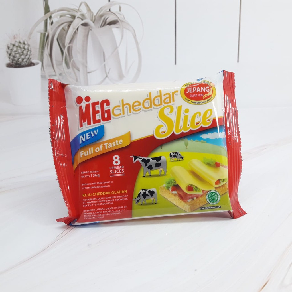 Keju Meg Cheddar, Serbaguna Slice isi 8, 10 slices