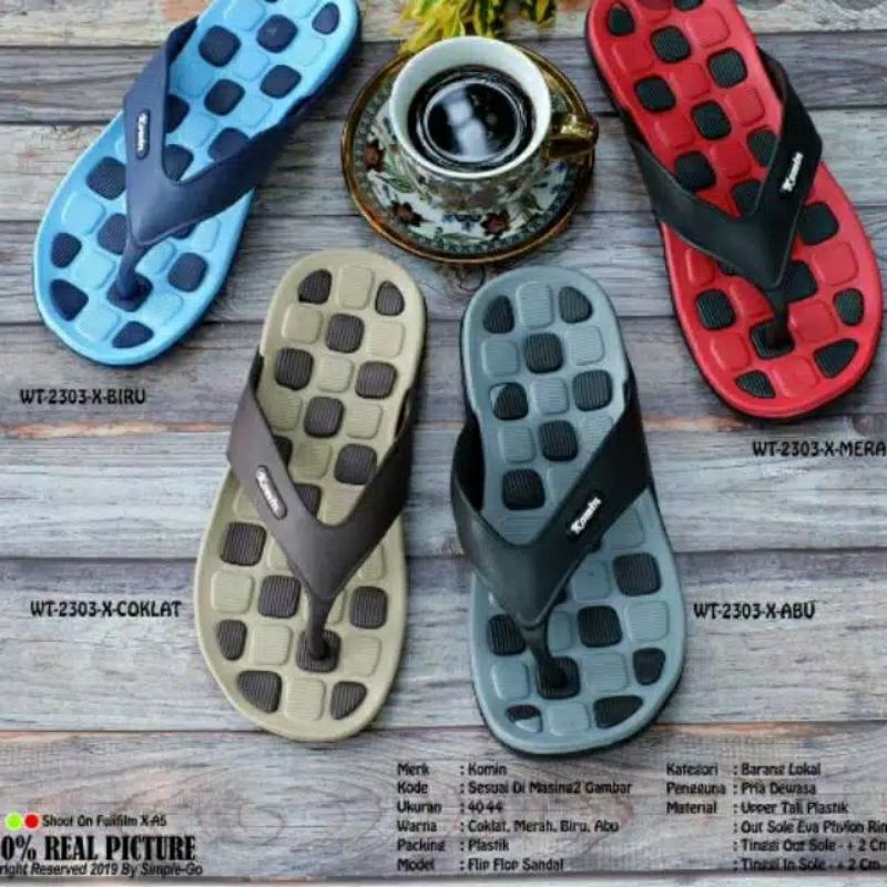 Sandal Kasual Pria Komin Sandal Catur Pria Dewasa