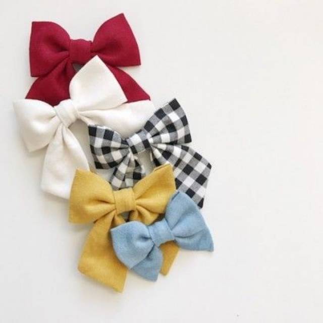 

Fabric Bow Pin/Clip - Pita Kain Merah Putih