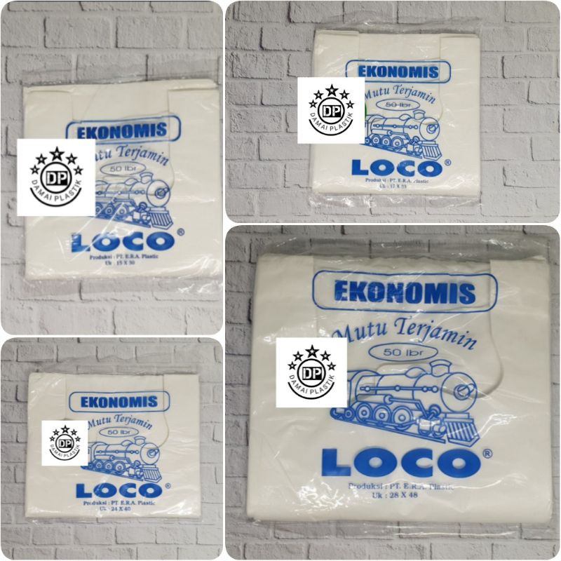 Kantong Plastik Loco Merah Bening Putih Ekonomis 15 17 24 28 Kacer