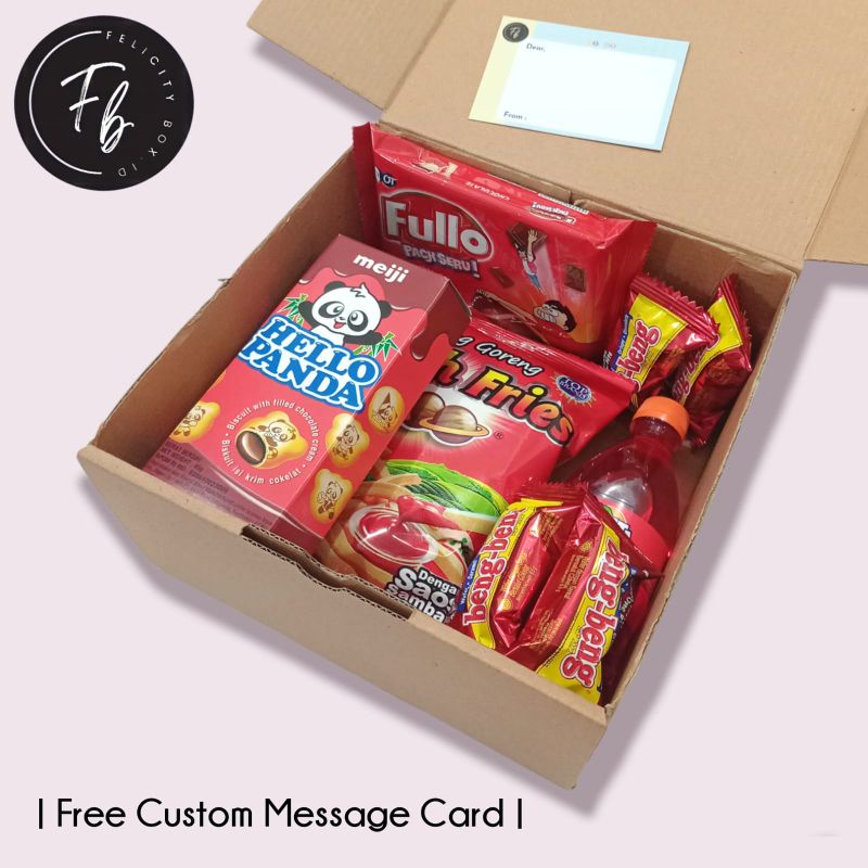 

[ MERAH ] SNACKBOX / GIFTBOX / HADIAH ULANG TAHUN / WISUDA