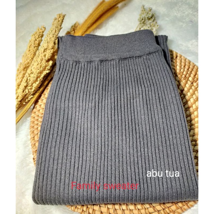 Rok span rajut,Rok wanita premium,Rok tebal knit-ABU TUA