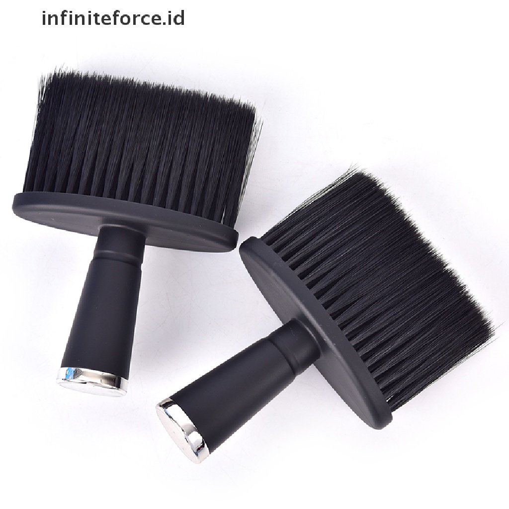 (infiniteforce.id) Sikat Pembersih Leher / Wajah / Rambut / Jenggot Bahan Lembut Warna Hitam