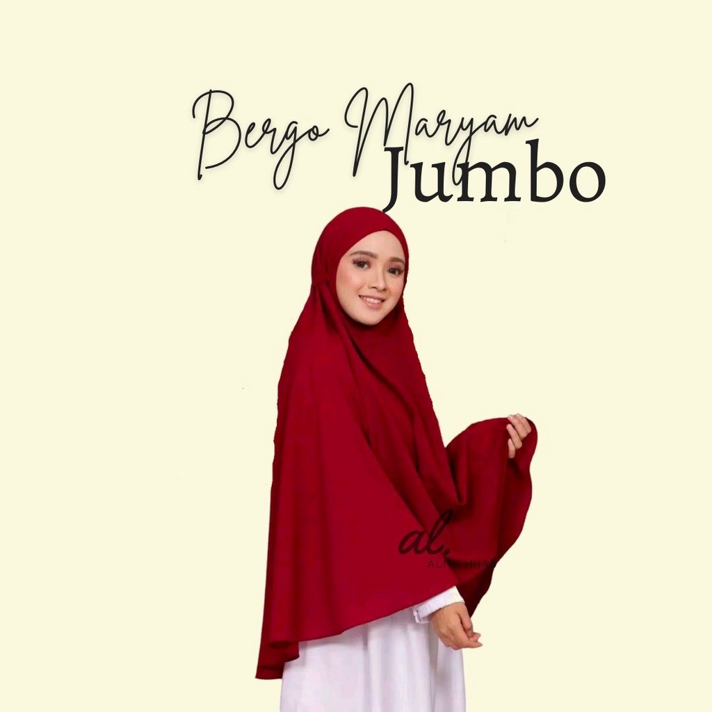 Alny Hijab - Bergo Hannah Maryam Jumbo Diamond Bergo Maryam Jumbo Tali Terbaru Bergo