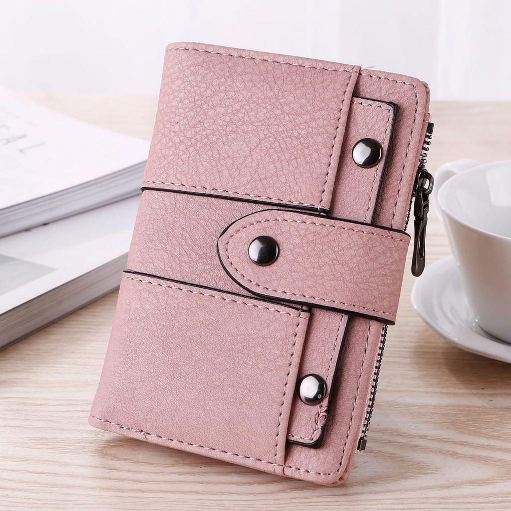 DOMPET WANITA PINKA WA031P3 IMPORT PINK KULIT LIPAT KOREA ABG PESTA MURAH BATAM PREMIUM FASHION ORI