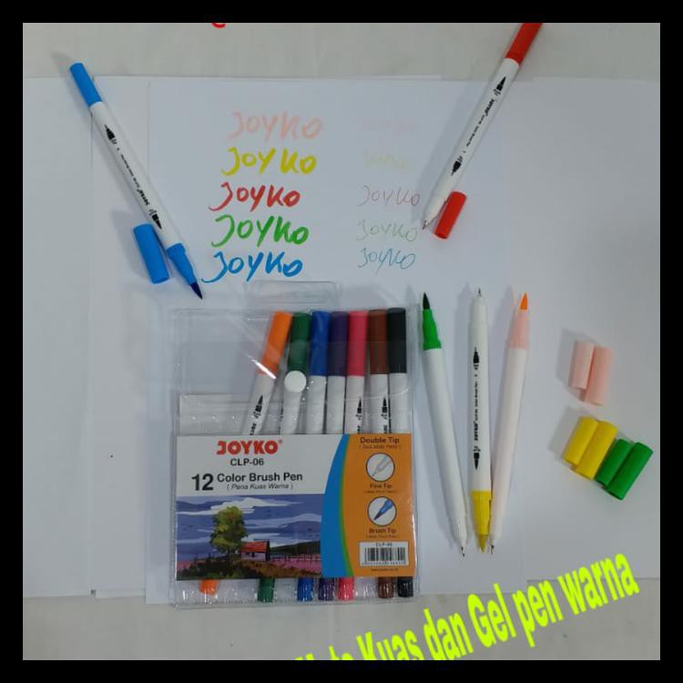 

BAYAR DI TEMPAT (COD) JOYKO BRUSH PEN AND COLOR PEN SET (12CLR) KODE 633