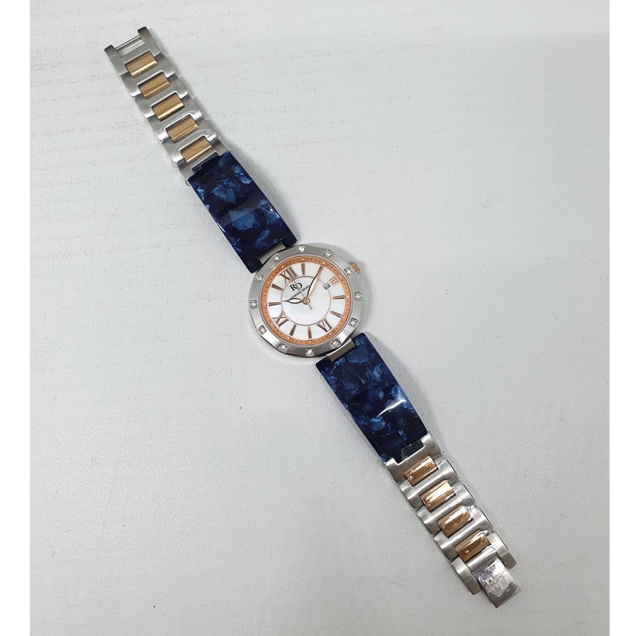 Raymond Daniel RD206 Silver Rosegold Akr.Biru ,Jam Tangan Wanita, Original