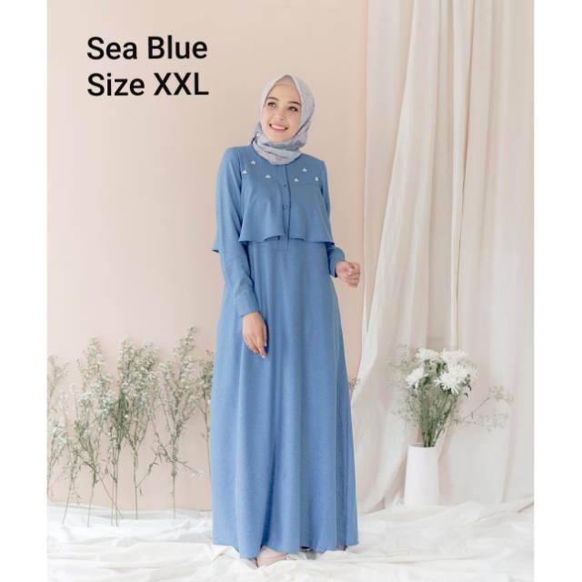 AVA DRESS by Wearing Klamby Sea Blue Size XXL