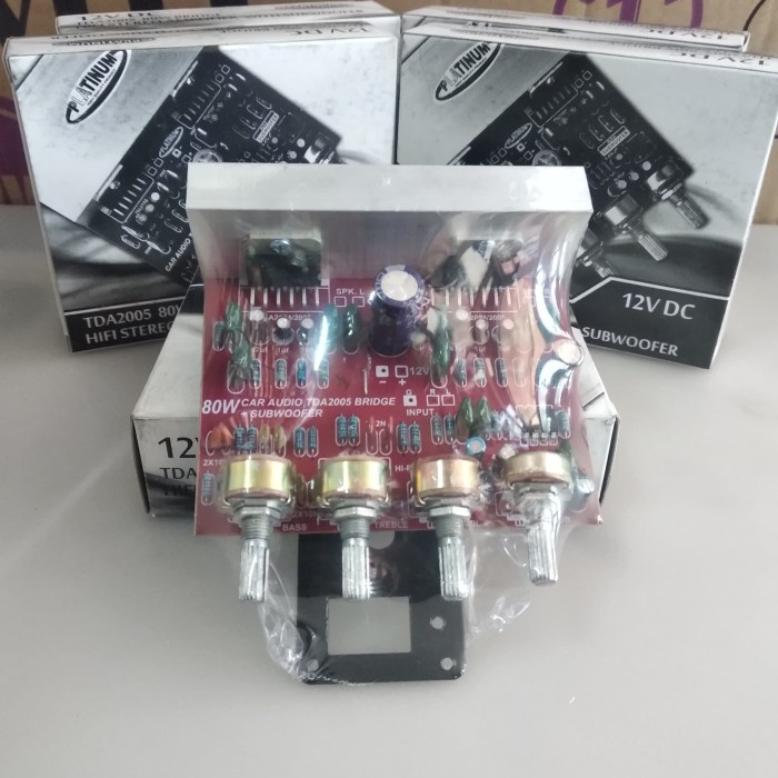 TONE CONTROL KIT SPEAKER AKTIF 12V DC 80W STEREO  SUBWOOFER