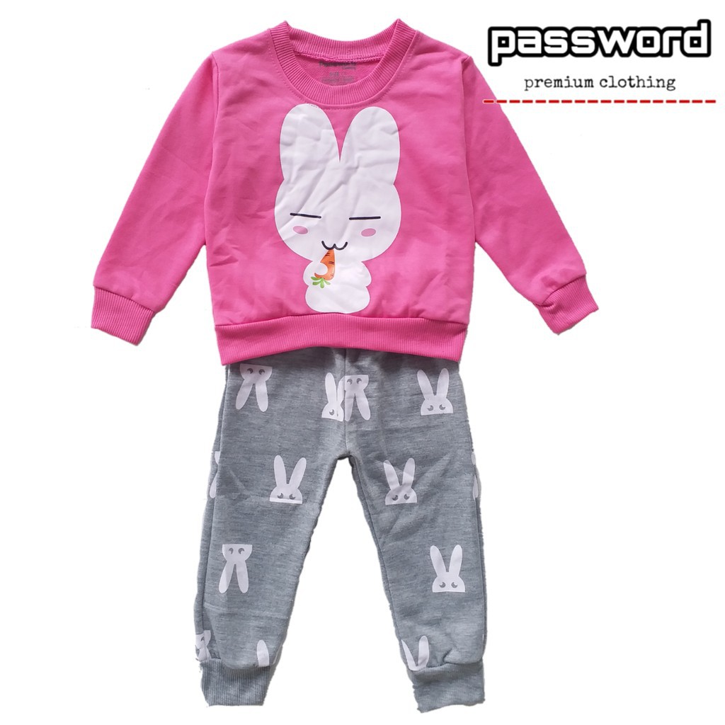 plazababyku PASSWORD LUSTY BUNNY Setelan Sweater 1 - 7 Tahun Baju Anak BerKualitas PART 2