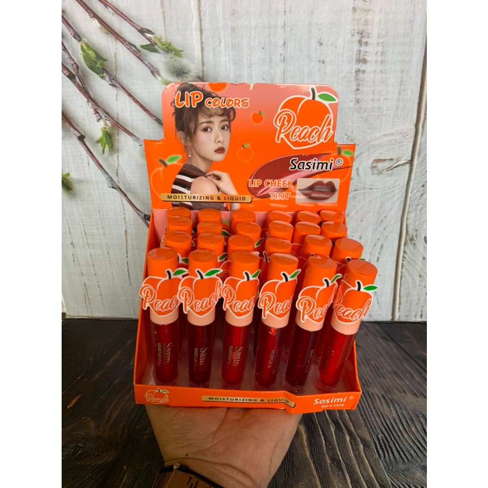 (6PCS)LIPTINT/LIPCOLORS PEACH SASIMI S-1978