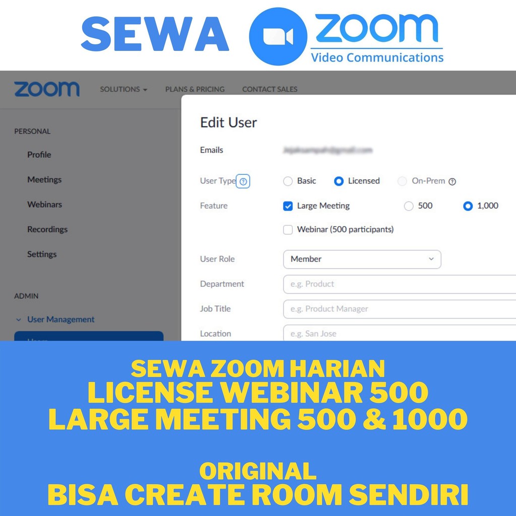 Sewa Zoom 1000 Orang Harian Untuk Webinar Meeting Conference Business 1000 Peserta Indonesia